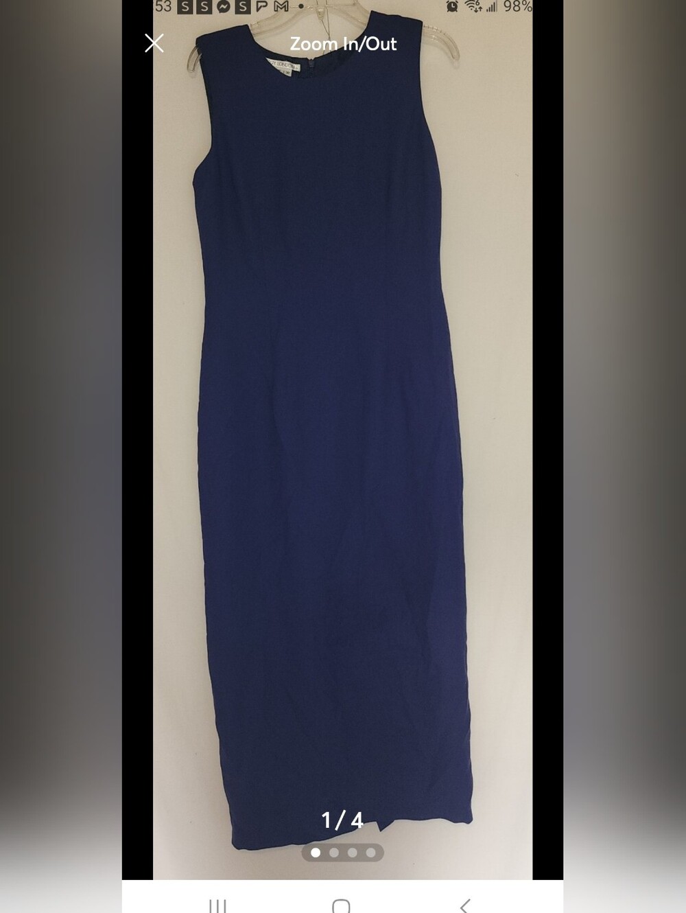 Maggy London womens size 10 navy blue maxi dress